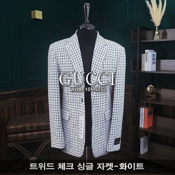 구* 트위드 싱글 자켓