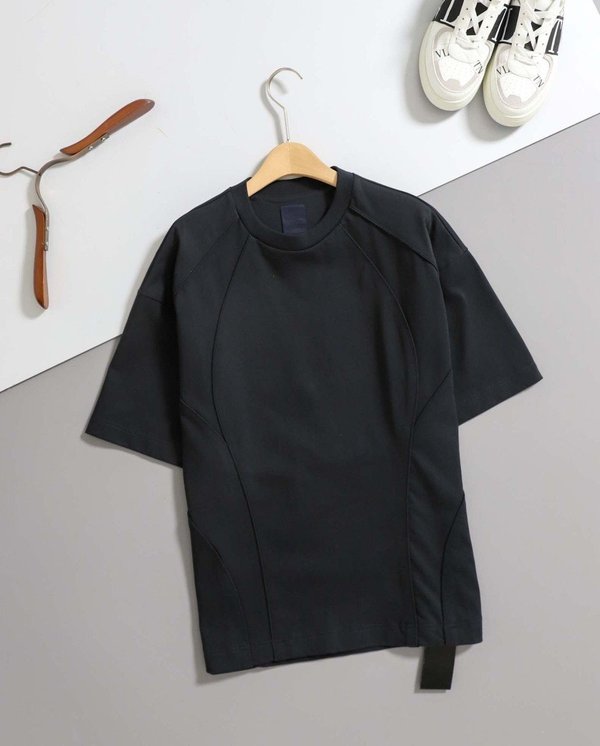준* 수입 포켓 YSL 자수 포인트 오버핏 카라 반팔 티셔츠