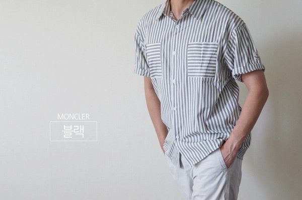 스트라이프 포켓 셔츠
