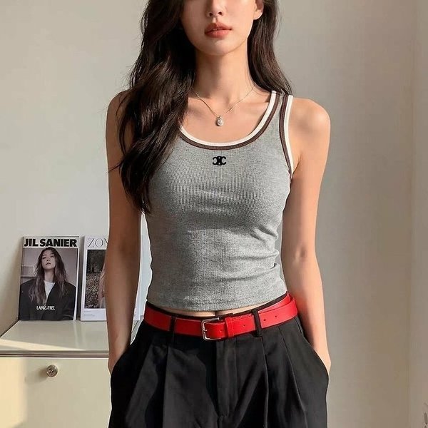 셀** 데일리 삼배색 민소매 나시