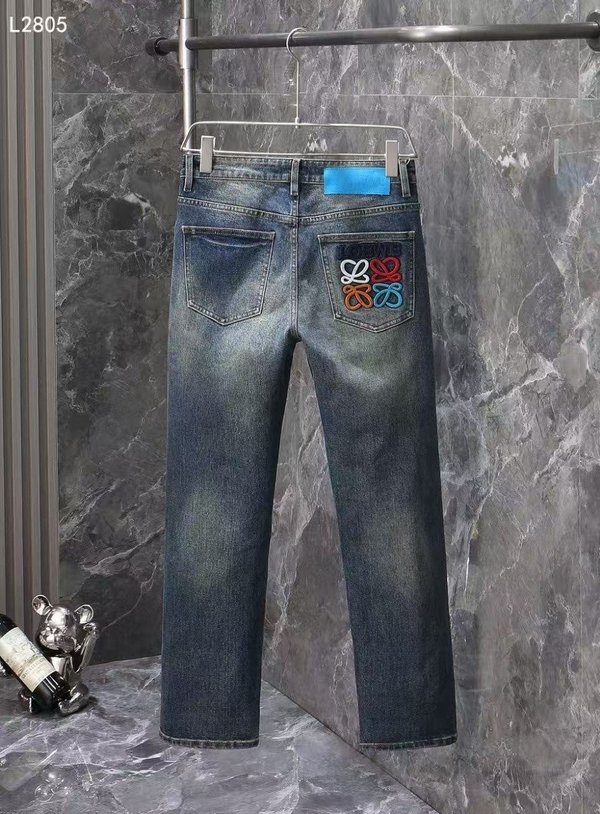로** 수입 아나그램 포켓 자수 데님 팬츠