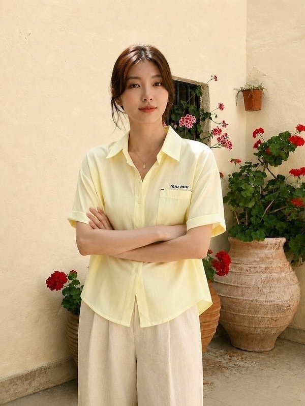 미*** 포켓 스티치 셔츠