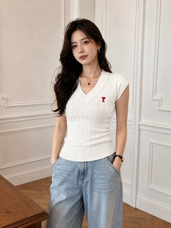 아* 스몰하트 케이블 나시