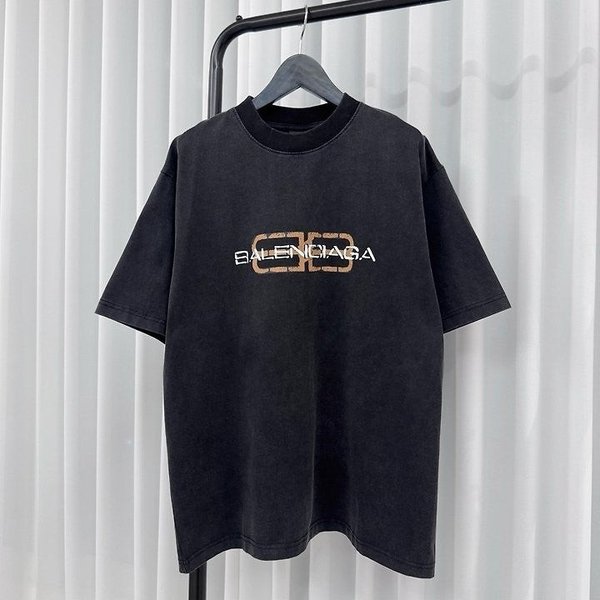 발**** BB 아이콘 스탠실 반팔 티셔츠