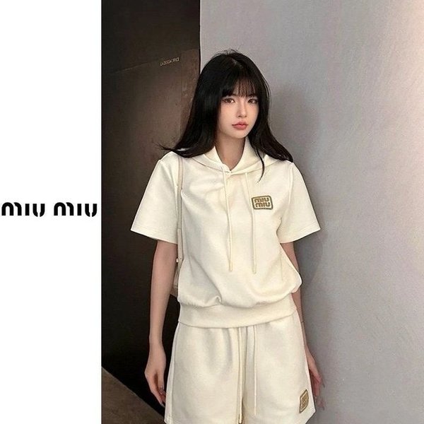 미*** 패치 후드 반바지세트