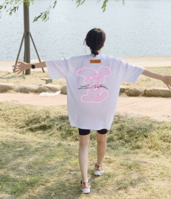 루* 핑크 구름 반팔티