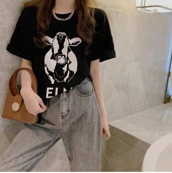 셀**송아지 나염 반팔티
