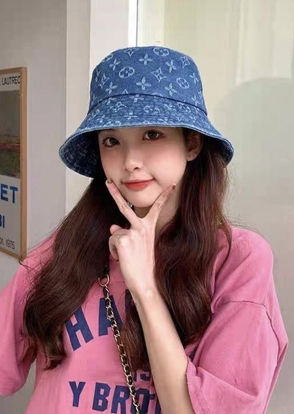 루* 모노그램 데님 자가드 버킷햇 ✔수입