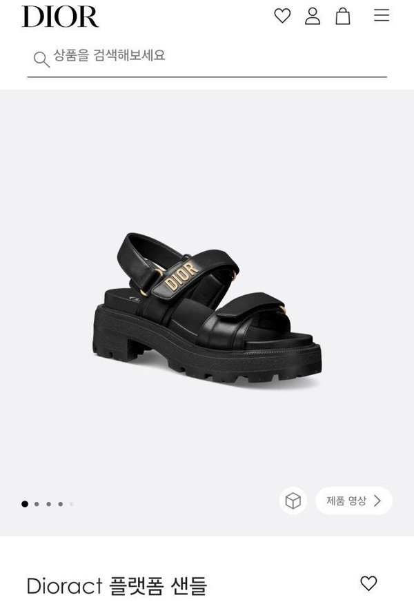 디* 디*액트 플랫폼 샌들 블랙