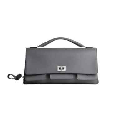 발**** 여성 벨 에어 클러치 온 스트랩 스몰 그레이 풀박스