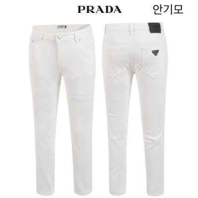 프** 안기모 화이트슬림 일자 베이직 팬츠