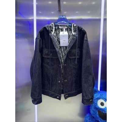 디* 오블리크 데님 여성 후드자켓