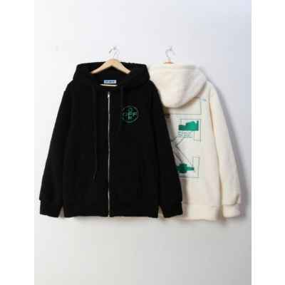 오* 양털집업후드