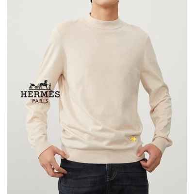 에*** 시그니쳐 블럭 패치 캐시 하프넥 니트