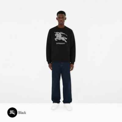 버** 체인 기마 자수 맨투맨