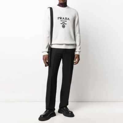 프** 수입고급 울 및 캐시미어 크루넥 스웨터