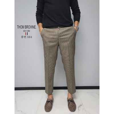 톰* 타탄 체크 반밴딩 슬렉스(084)