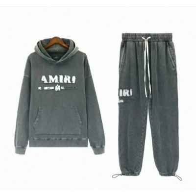 아** 워싱 자수로고 후드 조거 세트