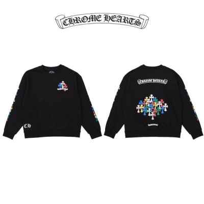 크* 멀티컬러 크로스 맨투맨(블랙)