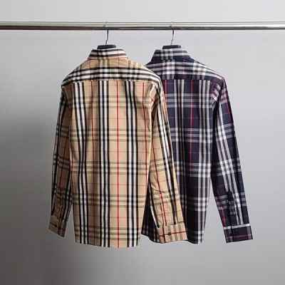 버** 베이직 체크 셔츠