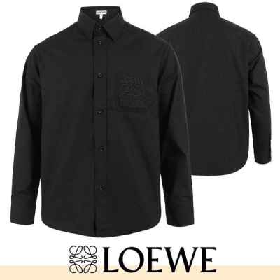 로** 아나그램 자수 세미 오버 셔츠