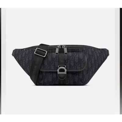 디* 8 벨트백 블랙 Di0r Oblique 자카드