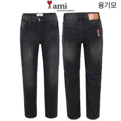 아* 융기모 블랙 히든밴딩 슬림팬츠