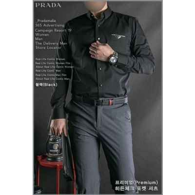 프** 히든체크 포켓 셔츠