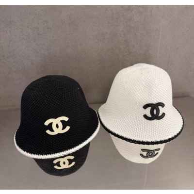 샤* 25CC 로고 크로셰 버킷햇 벙거지  2 색상