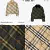 버** 체크 자켓