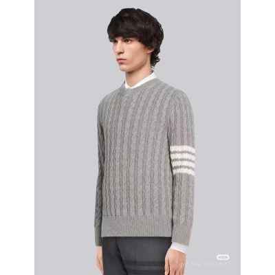 톰* 4빠 완장 아란 케이블 라운드 니트 수입고퀄