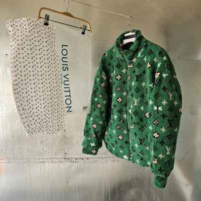 루* 모노그램 플리스 자켓