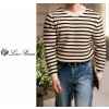 로* 피아나 최고급 스트라이프 견장니트