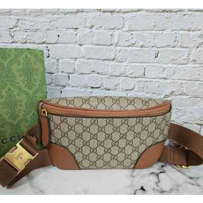 구* 고급 GG 엠블럼 벨트백 브라운