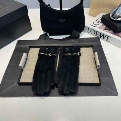 구* GG 말굽 라인 스웨이드 장갑