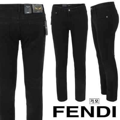 펜* 옐로우 로고 블랙 슬림 일자진 기모 원단