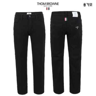 톰* 융기모 블랙진 히든밴딩 슬림팬츠