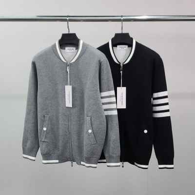 톰* 사선완장 클래식 니트 집업