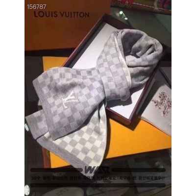 루* 다미에 로고 그레이 머플러