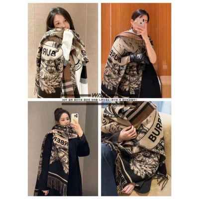 버** 캐시미어 기사 리버시블 머플러