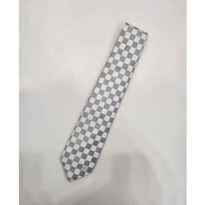 루* 다미에 패턴 실크 넥타이
