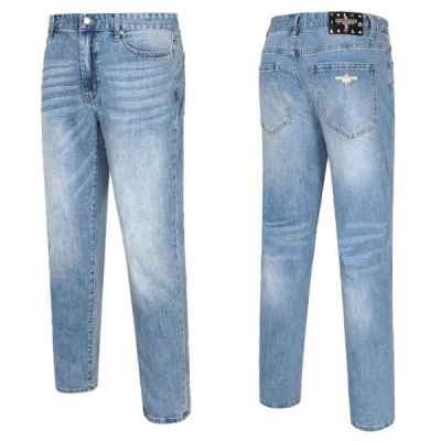 톰* 메탈 레더패치 연청워싱진