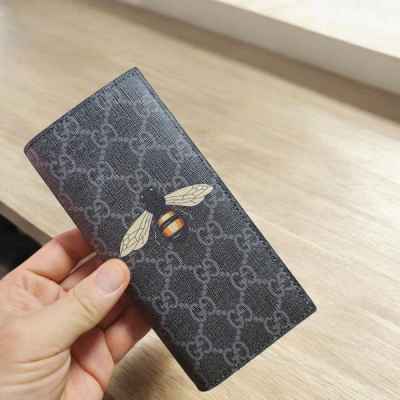 [132번] 구* 꿀벌 장지갑 브라운