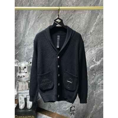 크* 가죽패치 숄카라 가디건