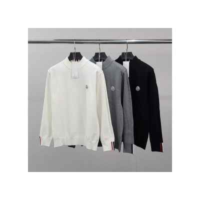 삼선라인 포인트 반목 니트