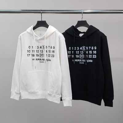 메* 마르지엘라 넘버레터링 코튼 후드티