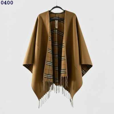 버** 체크 울 리버시블 캐시미어 케이프