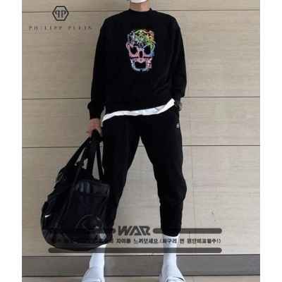 필* 퍼포먼스 플라워 스컬 밍크양기모 티셔츠