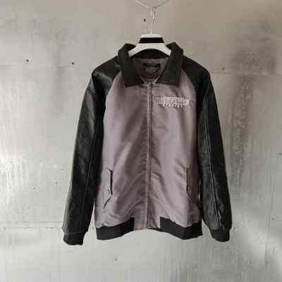 루* 믹스레더 블루종 자켓