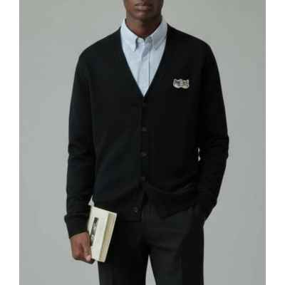 메* 키츠네 투폭스헤드 V넥 울가디건수입풀